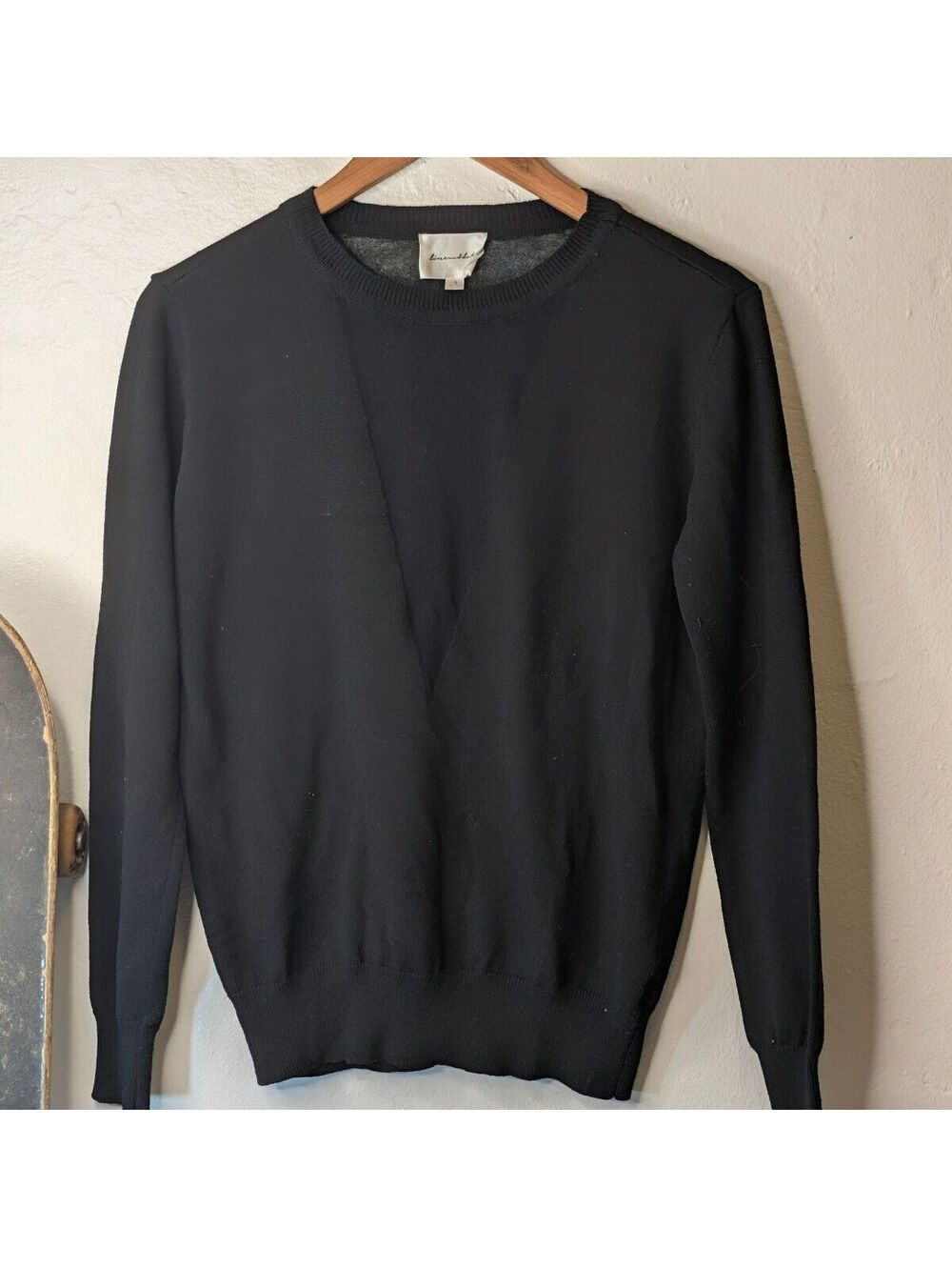 Line & Dot Black Crew Neck Sweater Size S